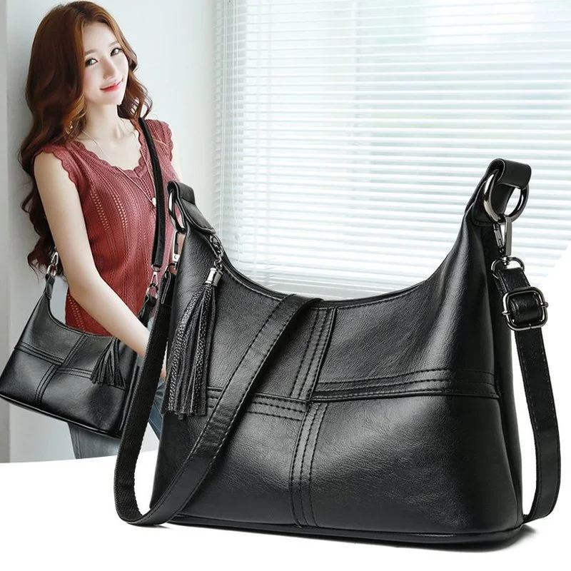 Bags 2020 New Women's Bag PU Leather Ladies Soft Leather Tassel Stitching Casual Ladies Handbag Shoulder Bag Messenger Bag
Bags 2020 New Women's Bag PU Leather Ladies Soft Leather Tassel Stitching Casual Ladies Handbag Shoulder Bag Messenger Bag