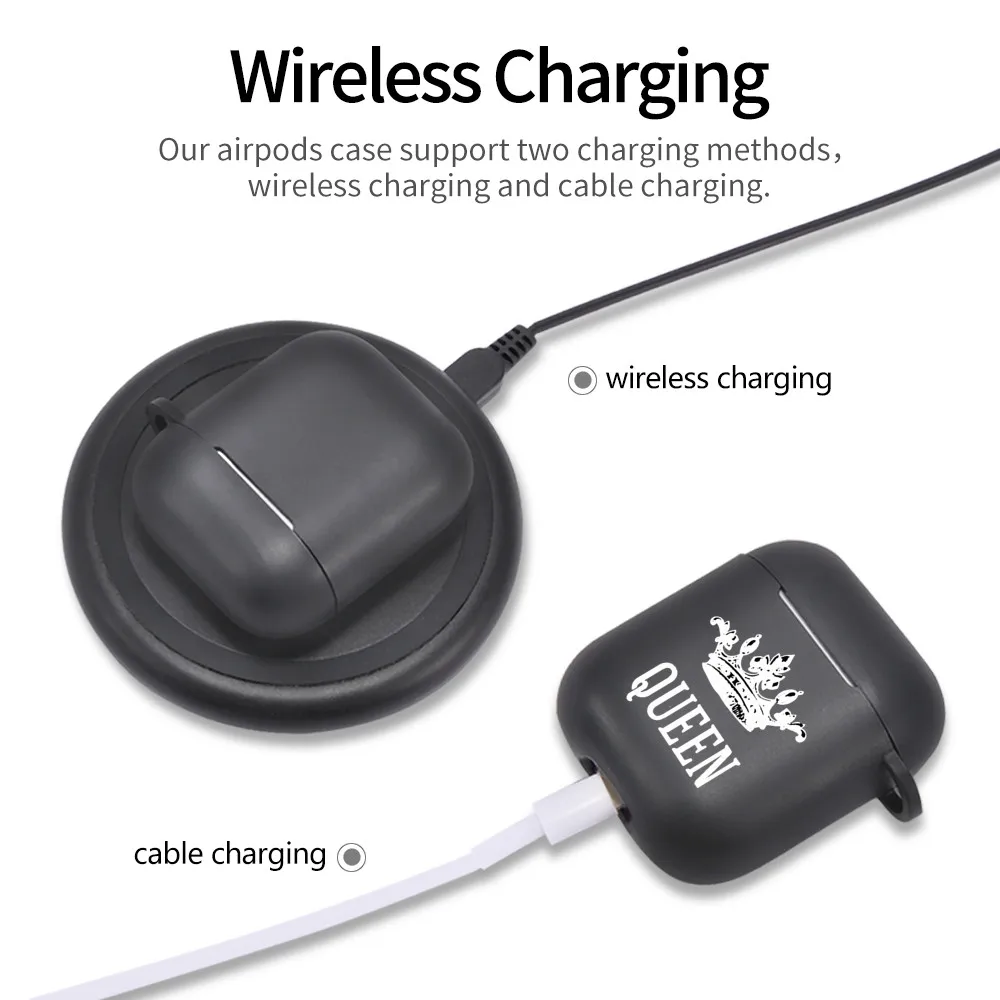 Soft Cute For Airpods Case For Apple airpods Case Luxury King Queen Crown Bluetooth Earphone Case For Airpods 2 Transparent Case 
Soft Cute For Airpods Case For Apple airpods Case Luxury King Queen Crown Bluetooth Earphone Case For Airpods 2 Transparent Case