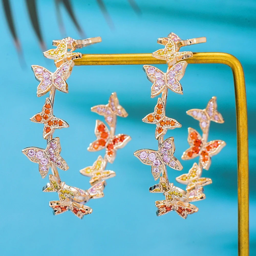Gorgeous Shiny Full butterflies Earrings for Women Girl Bridal Wedding Fashion Daily Birthday Anniversary Gift High Quality
Gorgeous Shiny Full butterflies Earrings for Women Girl Bridal Wedding Fashion Daily Birthday Anniversary Gift High Quality
