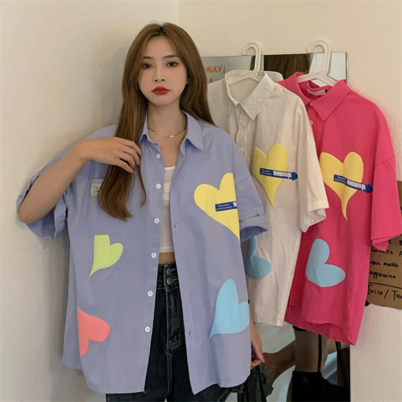 Новинка лета 2021, модная свободная одежда с принтом Love Foam, с коротким рукавом, корейский дизайн, одежда для пары, французская рубашка, блузка, ...
Новинка лета 2021, модная свободная одежда с принтом Love Foam, с коротким рукавом, корейский дизайн, одежда для пары, французская рубашка, блузка, ...