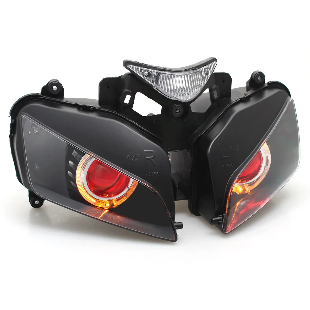 Moto Modified Assembled HID Projector Conversion Headlight Amber Angel Eyes Red Demon Eyes Headlamp For Honda CBR 1000RR 04-07 
Moto Modified Assembled HID Projector Conversion Headlight Amber Angel Eyes Red Demon Eyes Headlamp For Honda CBR 1000RR 04-07
