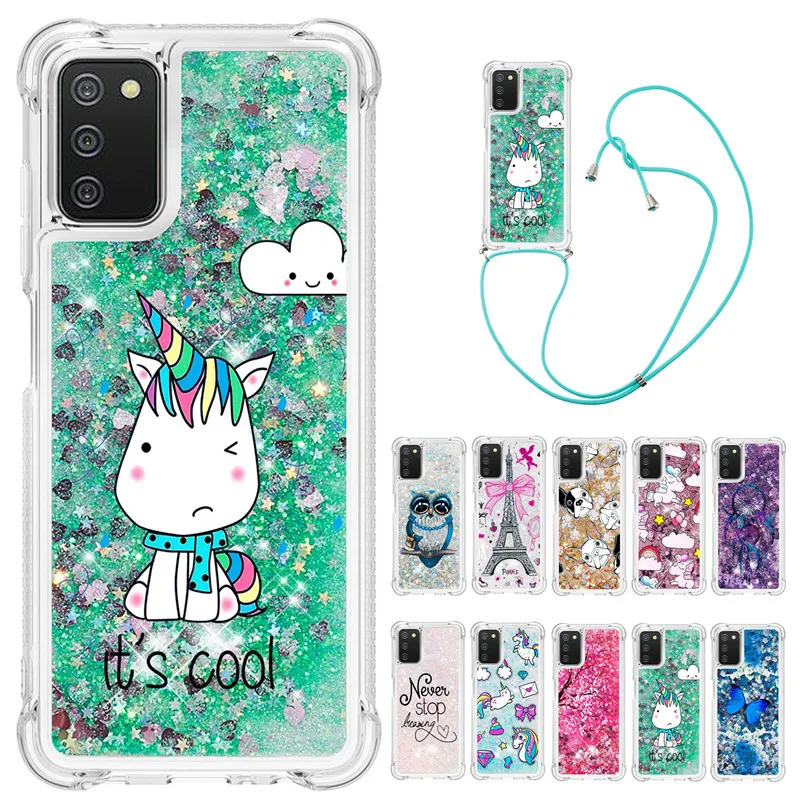Strap Lanyard Cartoon Phone Case For Samsung Galaxy S21 FE A03S A32 A82 A22 4G 5G TPU Soft Glitter Liquid Back Cover Funda Capa 
Strap Lanyard Cartoon Phone Case For Samsung Galaxy S21 FE A03S A32 A82 A22 4G 5G TPU Soft Glitter Liquid Back Cover Funda Capa