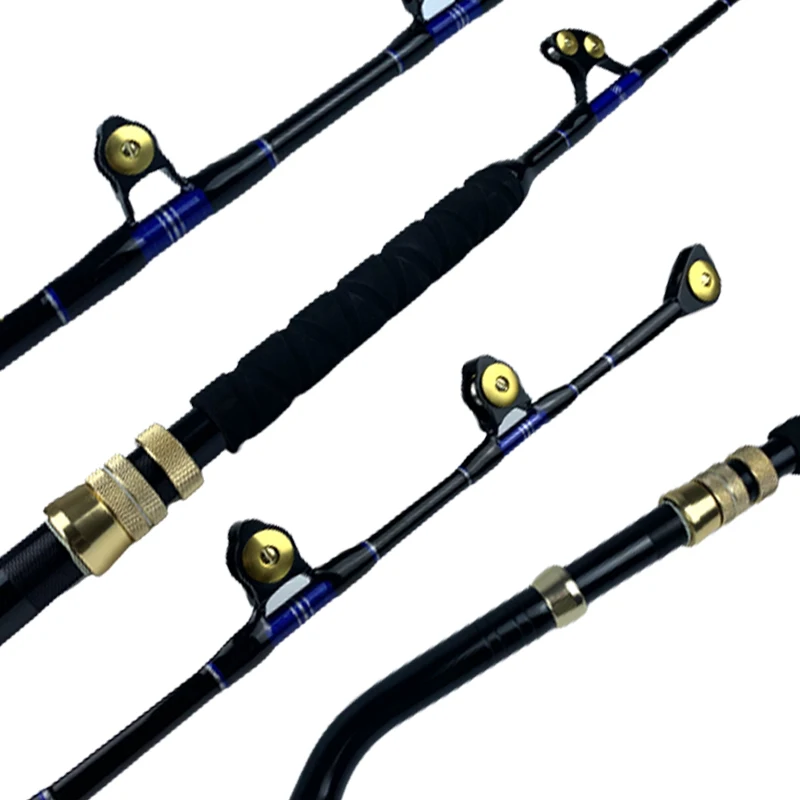 50-80lbs 80-130lbs Big Game Fishing Rod 6' 5+1 Roller Guide Tuna Fishing Rod Stand Up Bent Butt Boat Rod
50-80lbs 80-130lbs Big Game Fishing Rod 6' 5+1 Roller Guide Tuna Fishing Rod Stand Up Bent Butt Boat Rod