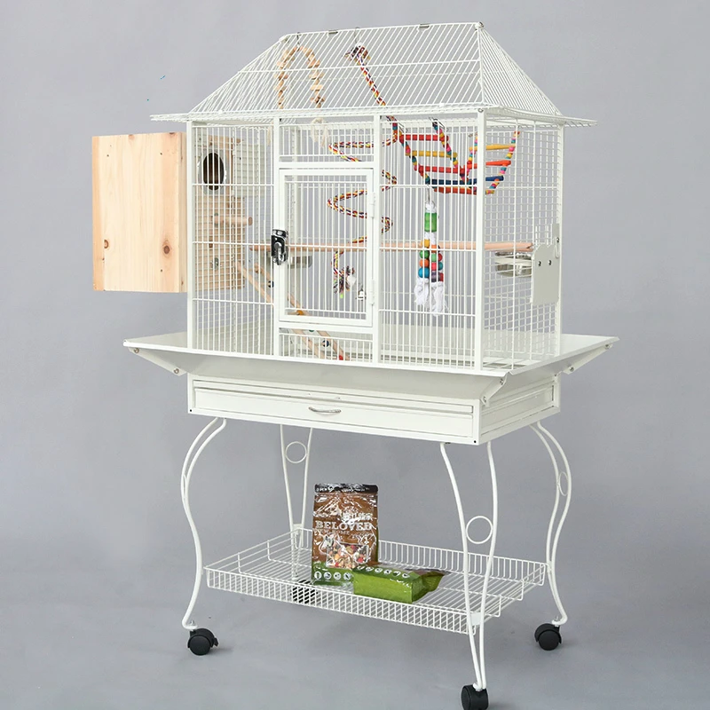Exquisite workmanship bird house metal luxury parrot cage large space easy to clean pet stand wood
Exquisite workmanship bird house metal luxury parrot cage large space easy to clean pet stand wood