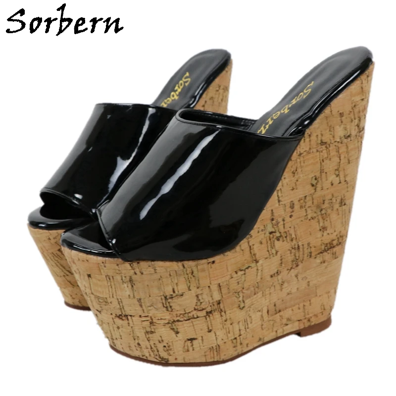 Sorbern Fashion Nude Patent Women Slippers Crok Wedges Slip On Summer Shoes Platform Comfortable 17Cm Cross Bands Open Toe Slide
Sorbern Fashion Nude Patent Women Slippers Crok Wedges Slip On Summer Shoes Platform Comfortable 17Cm Cross Bands Open Toe Slide