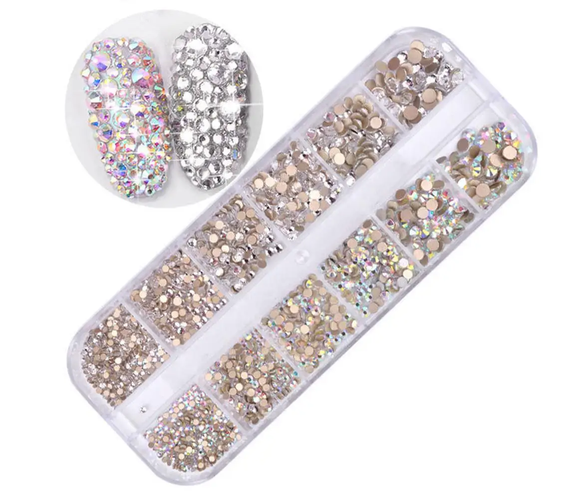 (001) 12Box/Set Crystal Rhinestone Nail Art Diamond Gems 3D Glitter Nail Art Decoration For Glitter Nail - Crystal Rhinestones
(001) 12Box/Set Crystal Rhinestone Nail Art Diamond Gems 3D Glitter Nail Art Decoration For Glitter Nail - Crystal Rhinestones