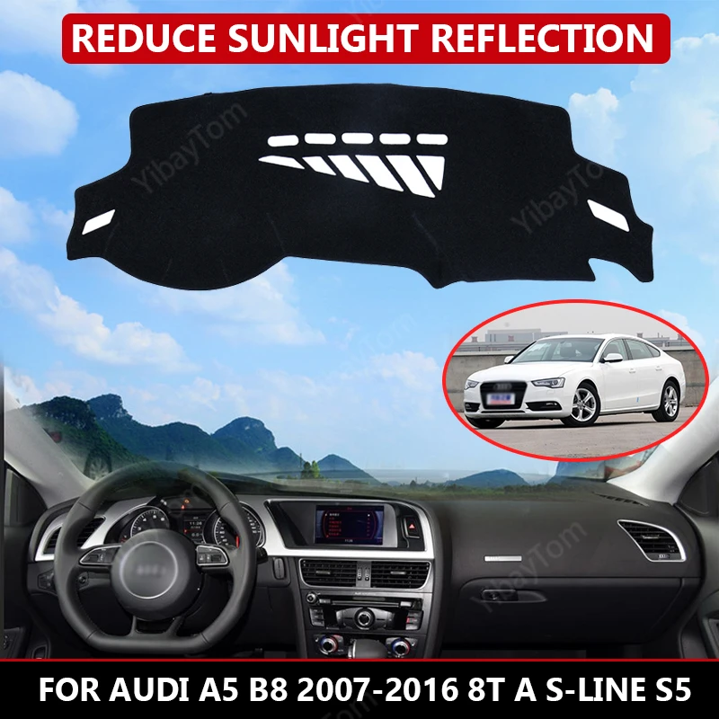 Чехол на приборную панель автомобиля для Audi A5 B8 2007-2016 8T A S-line S5Mat защитный козырек