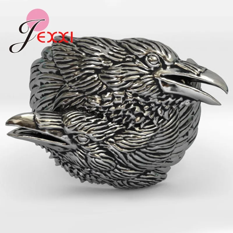 Authentic 925 Sterling Silver Eagle Pattern Round Finger Rings For Women Men Nordic Viking Style Retro Statement Jewelry 
Authentic 925 Sterling Silver Eagle Pattern Round Finger Rings For Women Men Nordic Viking Style Retro Statement Jewelry