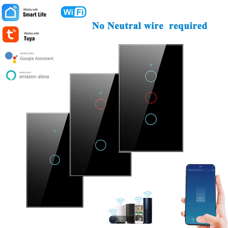 Tuya WiFi Smart Light Switch 1/2/3 Gang With Luxuray Glass Panel, Touch Sensor Smart Wall Switch Voice For Alexa Google Home
Tuya WiFi Smart Light Switch 1/2/3 Gang With Luxuray Glass Panel, Touch Sensor Smart Wall Switch Voice For Alexa Google Home