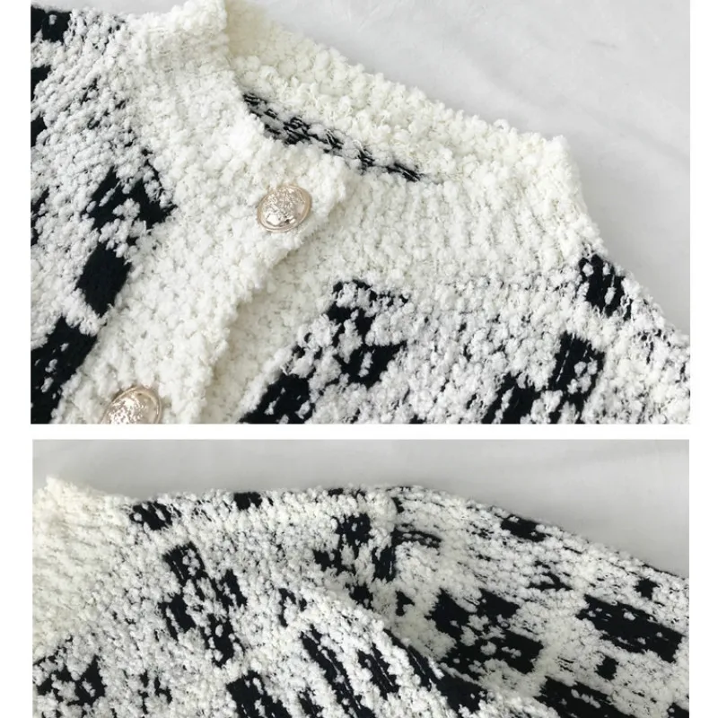 Autumn and winter Korean version of the new temperament knitted jacket lamb hair milk pattern long sleeve sweet beauty trend
Autumn and winter Korean version of the new temperament knitted jacket lamb hair milk pattern long sleeve sweet beauty trend