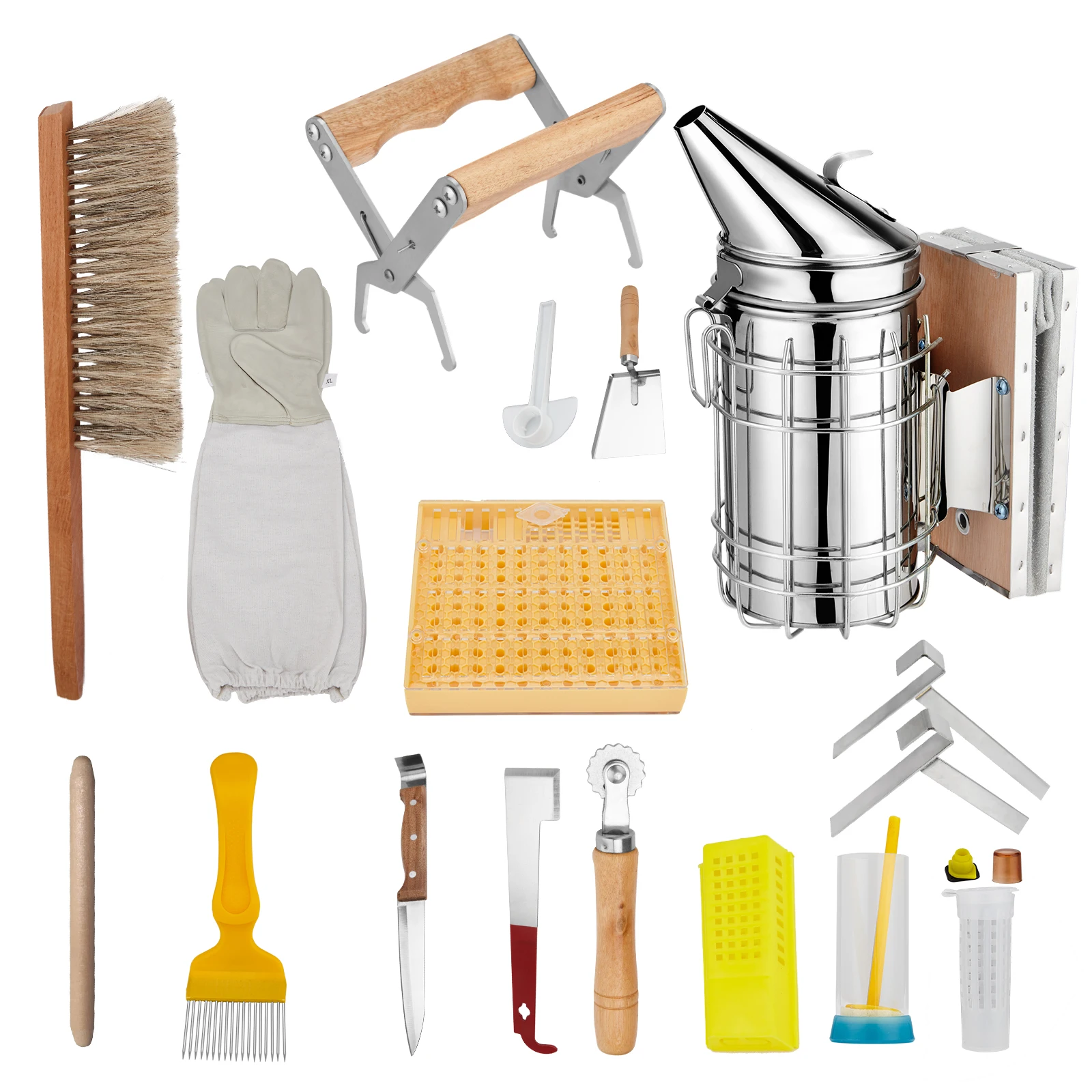 15 Pcs Complete Bee Queen Rearing Cup Kit System Beekeeping Catcher Box Catcher Cage Bees Tools Apiculture Box Set
15 Pcs Complete Bee Queen Rearing Cup Kit System Beekeeping Catcher Box Catcher Cage Bees Tools Apiculture Box Set