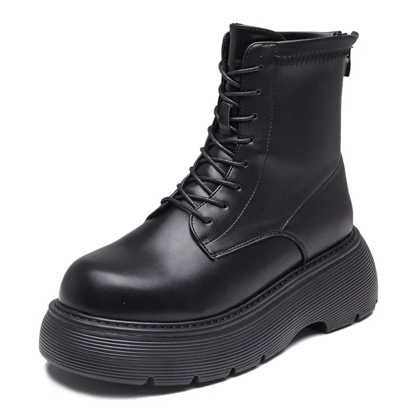Women Platform Martin Boots Autumn Fashion Thick Bottom Zipper Motorcycle Boots British Style Booties
Women Platform Martin Boots Autumn Fashion Thick Bottom Zipper Motorcycle Boots British Style Booties