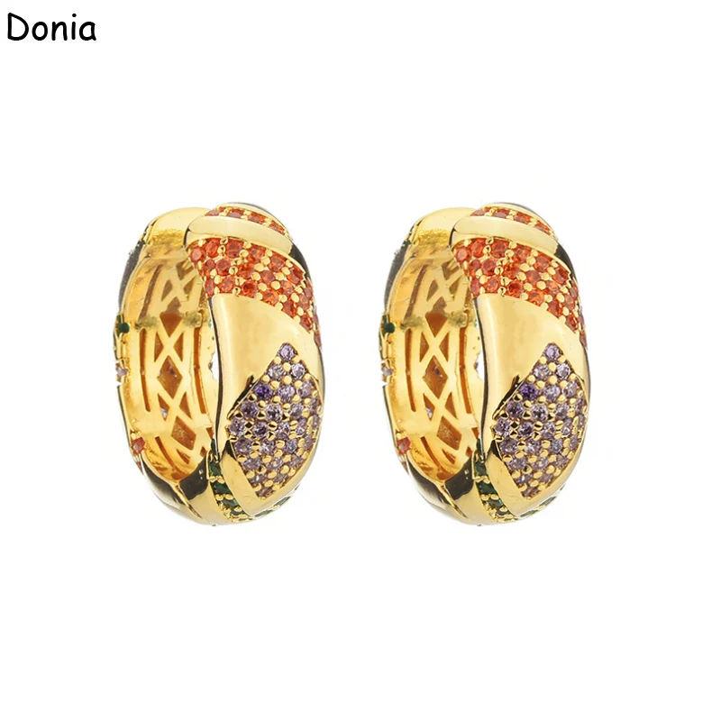 Donia Jewelry exquisite retro fashion geometric pattern earrings micro-inlaid AAA color zircon earrings fashion all-match design
Donia Jewelry exquisite retro fashion geometric pattern earrings micro-inlaid AAA color zircon earrings fashion all-match design