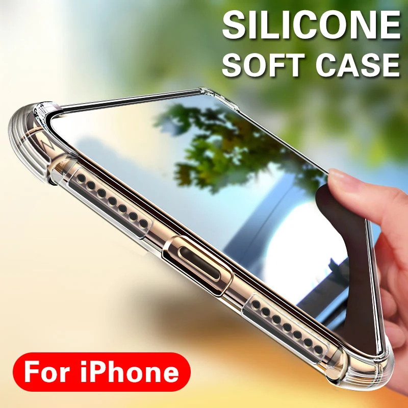 Модный ударопрочный прозрачный силиконовый чехол Nano для телефона iPhone 11 Pro X XS XR Max 8