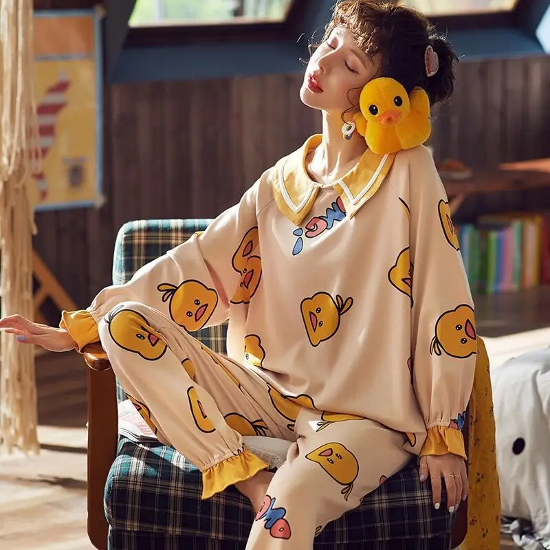 Pajamas cute long-sleeved pants the new 2020 thin section in the fall and winter of female cartoon two suits of princess ins of
Pajamas cute long-sleeved pants the new 2020 thin section in the fall and winter of female cartoon two suits of princess ins of