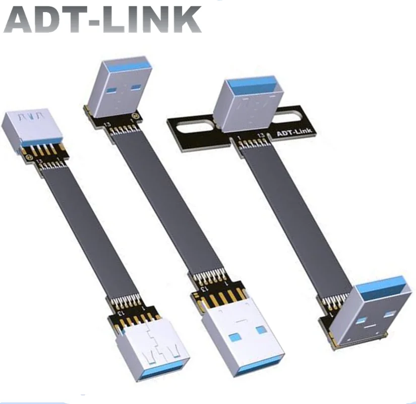 

ADT новый FPV USB 3.0 тип А осевой локоть 90 градусов адаптер FPC лента плоский USB3.0 кабель для HDTV AV мультикоптера аэрофотосъемки