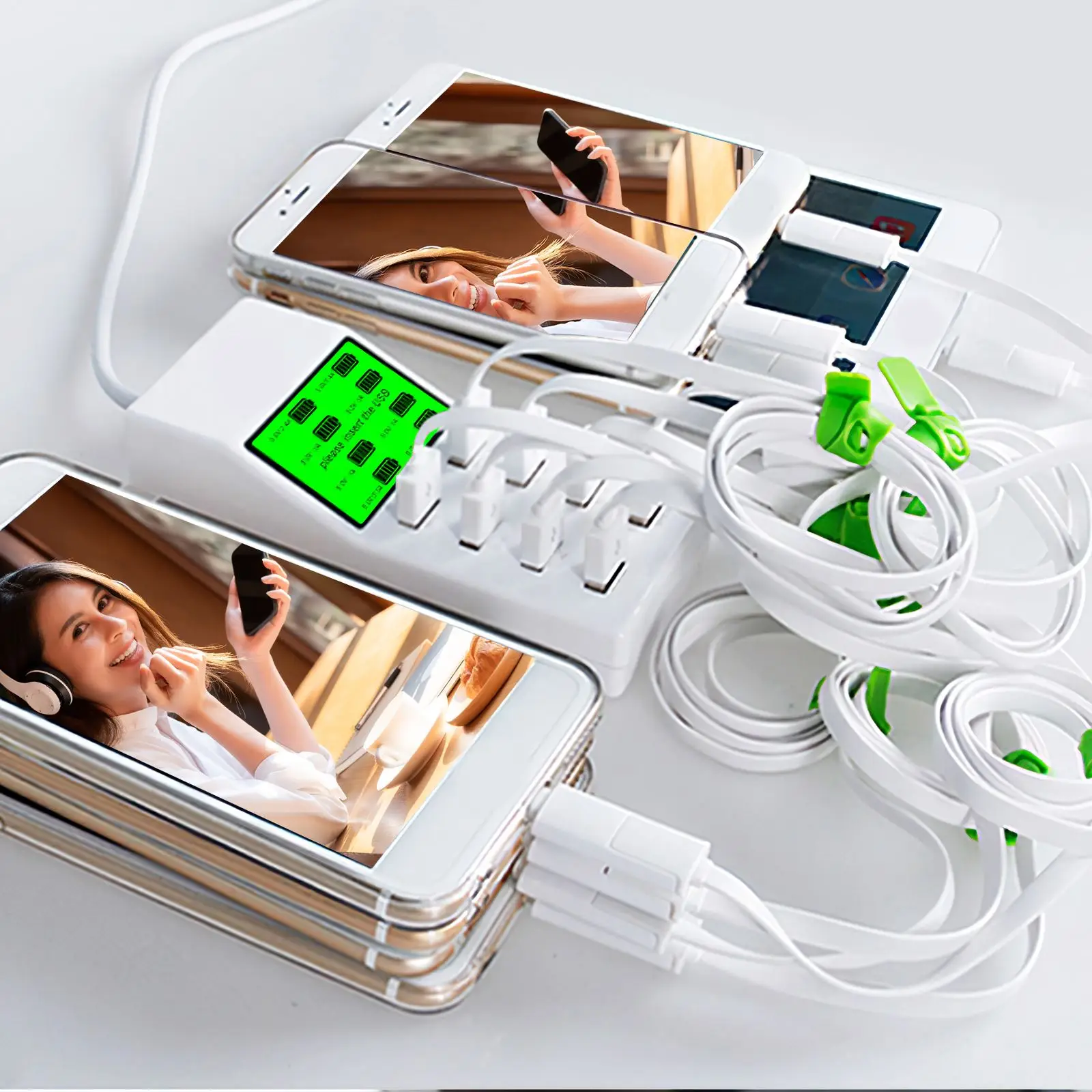 Fast Charging Converter Screen Display USB Charging Adapter For Xiaomi For Huawei 8 Ports Intelligent USB Charger 
Fast Charging Converter Screen Display USB Charging Adapter For Xiaomi For Huawei 8 Ports Intelligent USB Charger