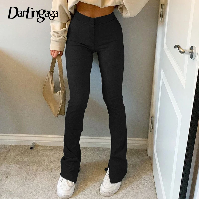 Darlingaga Casual Skinny Solid Autumn Flare Pants Women Sweatpants Harajuku Korean Split Stretch High Waist Pants Basic Trousers
Darlingaga Casual Skinny Solid Autumn Flare Pants Women Sweatpants Harajuku Korean Split Stretch High Waist Pants Basic Trousers
