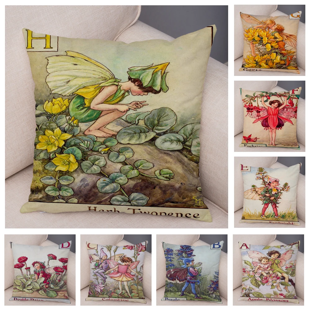 Vintage Floral Girl Pillowcase Decor Cute Cartoon Flower Elf Fairy Tale for Sofa Home Pillow Case Soft Plush Cushion Cover
Vintage Floral Girl Pillowcase Decor Cute Cartoon Flower Elf Fairy Tale for Sofa Home Pillow Case Soft Plush Cushion Cover