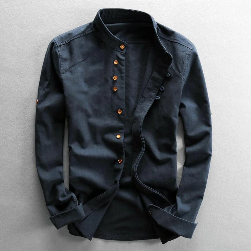 Men Spring Autumn Fashion Shirt Vintage Style Premium Linen Stand Collar Slim Fit Single Breasted Simple Design Casual Shirts
Men Spring Autumn Fashion Shirt Vintage Style Premium Linen Stand Collar Slim Fit Single Breasted Simple Design Casual Shirts