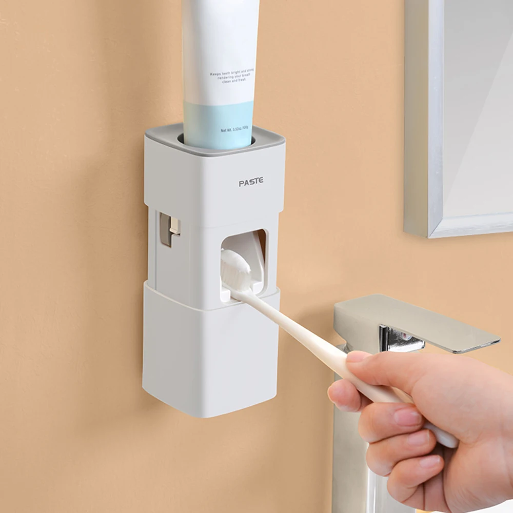 2020 Toothpaste Dispenser Dust-proof Toothbrush Holder Wall Mount Stand Toothpaste Squeezers Bathroom Accessories Set
2020 Toothpaste Dispenser Dust-proof Toothbrush Holder Wall Mount Stand Toothpaste Squeezers Bathroom Accessories Set