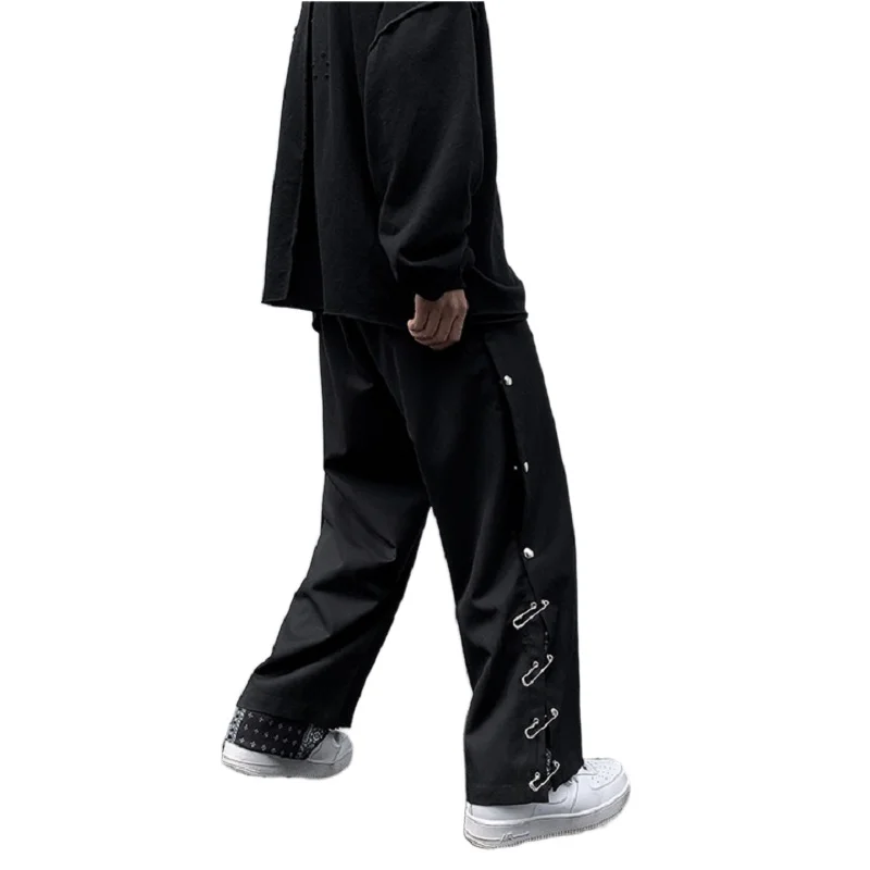 Tide Brand Cashew Flower Stitching Fake Two-piece Breasted Pin Straight Pants Men's Spring and Summer New Loose Casual Pants
Tide Brand Cashew Flower Stitching Fake Two-piece Breasted Pin Straight Pants Men's Spring and Summer New Loose Casual Pants