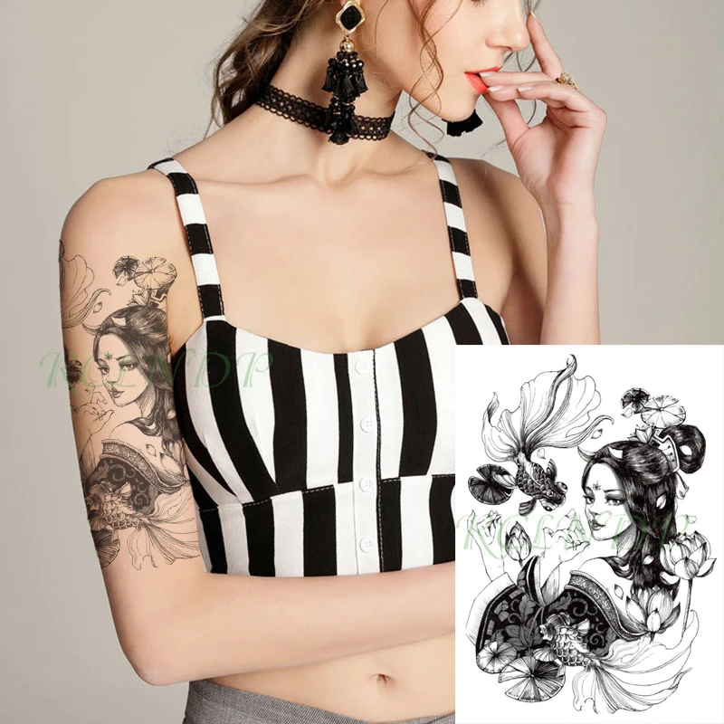 Waterproof Temporary Tattoo Sticker Japanese Style Warrior Girl Flower Sword Prajna Mask Fake Tatto Flash Tatoo for Men Women
Waterproof Temporary Tattoo Sticker Japanese Style Warrior Girl Flower Sword Prajna Mask Fake Tatto Flash Tatoo for Men Women