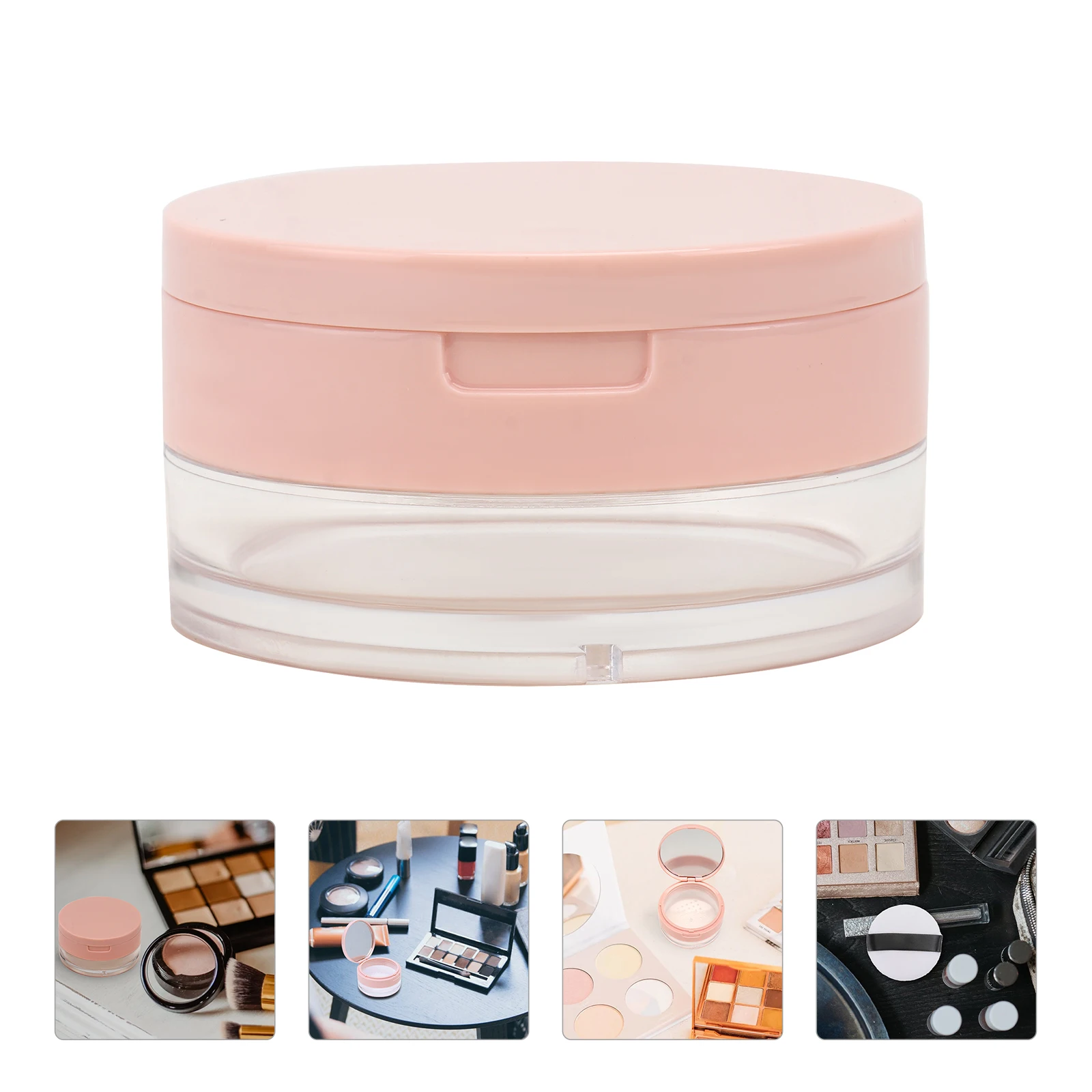 Portable Empty Loose Powder Box Mirror Powder Container Elastic Plastic Little Mesh Makeup Case with Powder Puff Pink
Portable Empty Loose Powder Box Mirror Powder Container Elastic Plastic Little Mesh Makeup Case with Powder Puff Pink