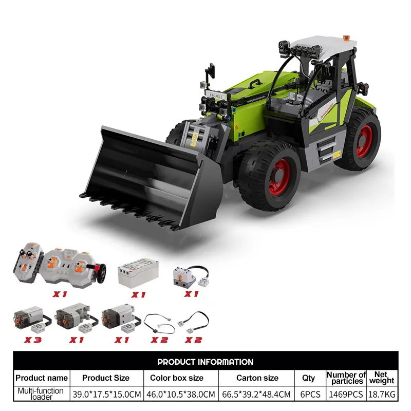 MOC-35607 Multi-function Loader High Tech Creator RC Full-featured Engineering Remote Control Building Block Toys for Boys Gift 
MOC-35607 Multi-function Loader High Tech Creator RC Full-featured Engineering Remote Control Building Block Toys for Boys Gift