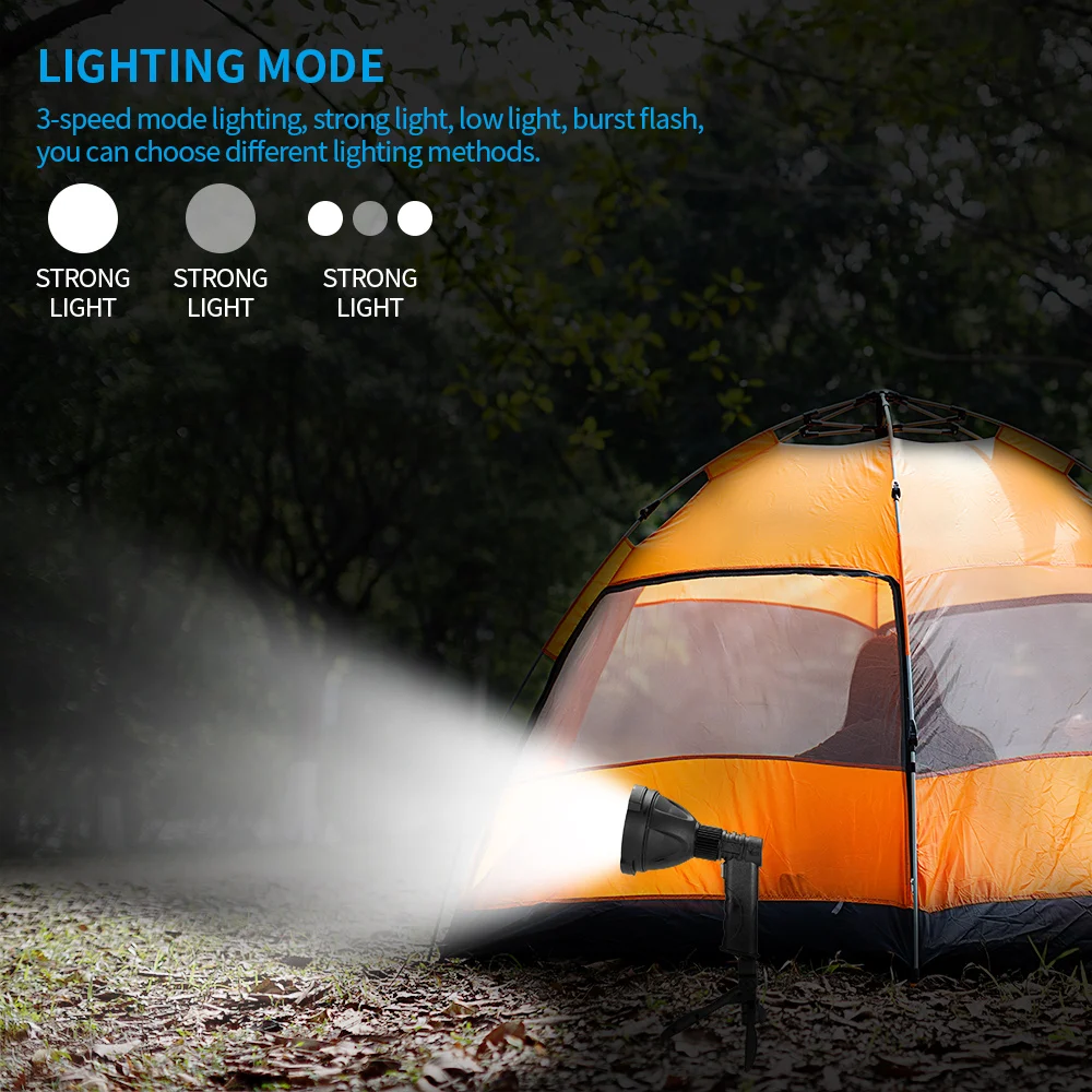 Outdoor Handheld Spotlight Light 500 Lumens LED 3light Mode Rechargeable Searchlight Handheld Flashlight Work Camping Hunting
Outdoor Handheld Spotlight Light 500 Lumens LED 3light Mode Rechargeable Searchlight Handheld Flashlight Work Camping Hunting
