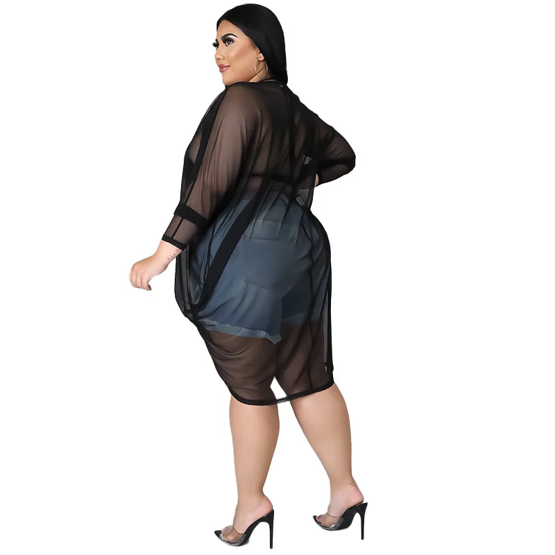 INS Hottest Women Plus Size Sexy Clubwear Shirt Dresses Single-breasted Full Sleeve See-through Lady's Charming Summer Dress
INS Hottest Women Plus Size Sexy Clubwear Shirt Dresses Single-breasted Full Sleeve See-through Lady's Charming Summer Dress
