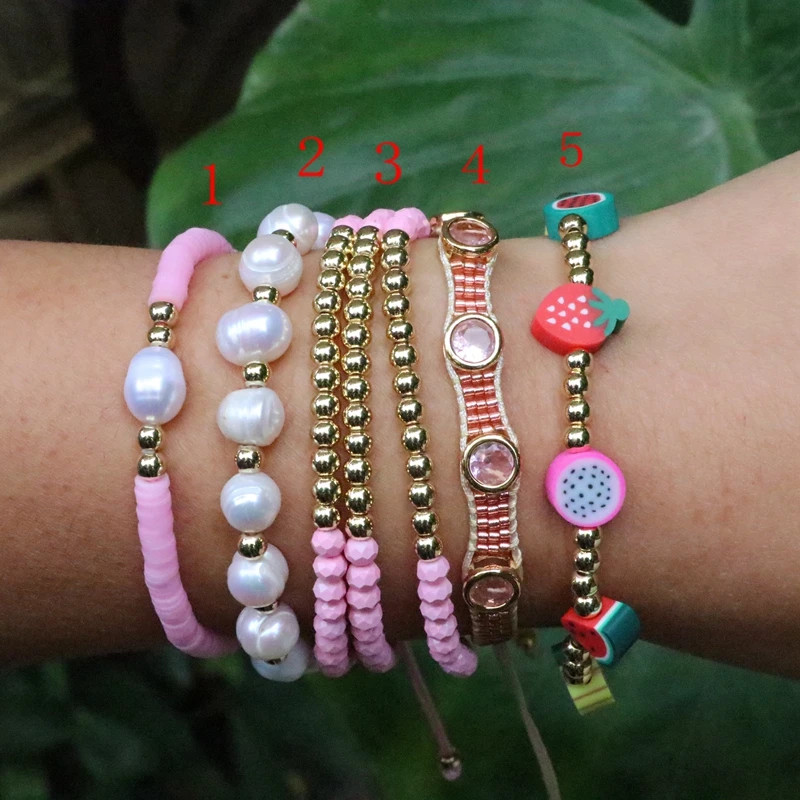 2 Sets, 2022 Handmade Lucky Pink Crystal Chain Adjustable Bracelets Women Polymer Clay Beads Bracelets For Women
2 Sets, 2022 Handmade Lucky Pink Crystal Chain Adjustable Bracelets Women Polymer Clay Beads Bracelets For Women