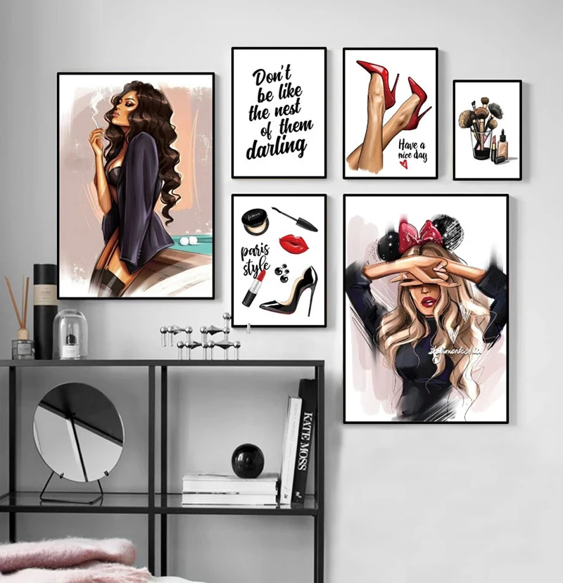 Fashion Eyelashes Lips Black Woman Canvas Painting Wall Art Nordic Posters and Prints Wall Pictures for Living Room Decoration 
Fashion Eyelashes Lips Black Woman Canvas Painting Wall Art Nordic Posters and Prints Wall Pictures for Living Room Decoration