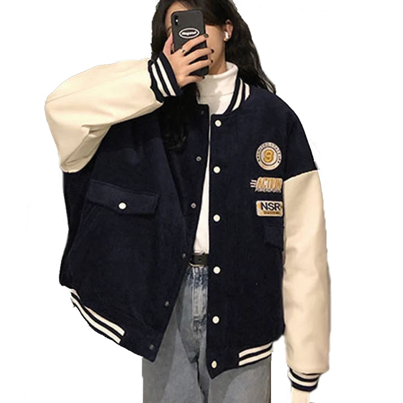 2021 Baseball Uniform Jackets for Women 2021 Apring Autumn High Quality Loose Vintage Oversize Jacket
2021 Baseball Uniform Jackets for Women 2021 Apring Autumn High Quality Loose Vintage Oversize Jacket