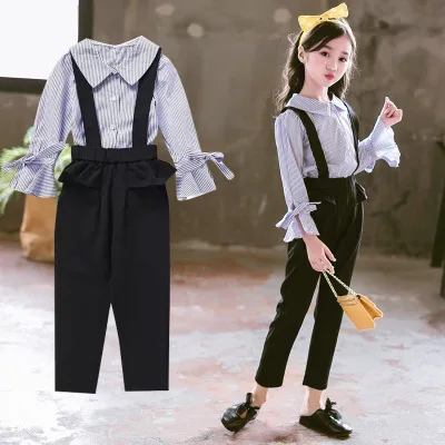 Фото Новая детская одежда весенне осенний костюм для маленьких девочек от 5 до 10 лет