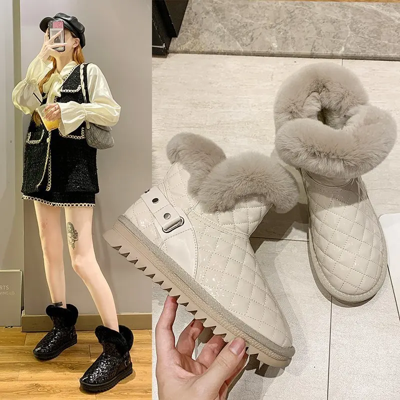 Snow boots women autumn and winter plus velvet thickening comfortable rabbit fur cotton shoes casual warm women's boots fashion
Snow boots women autumn and winter plus velvet thickening comfortable rabbit fur cotton shoes casual warm women's boots fashion