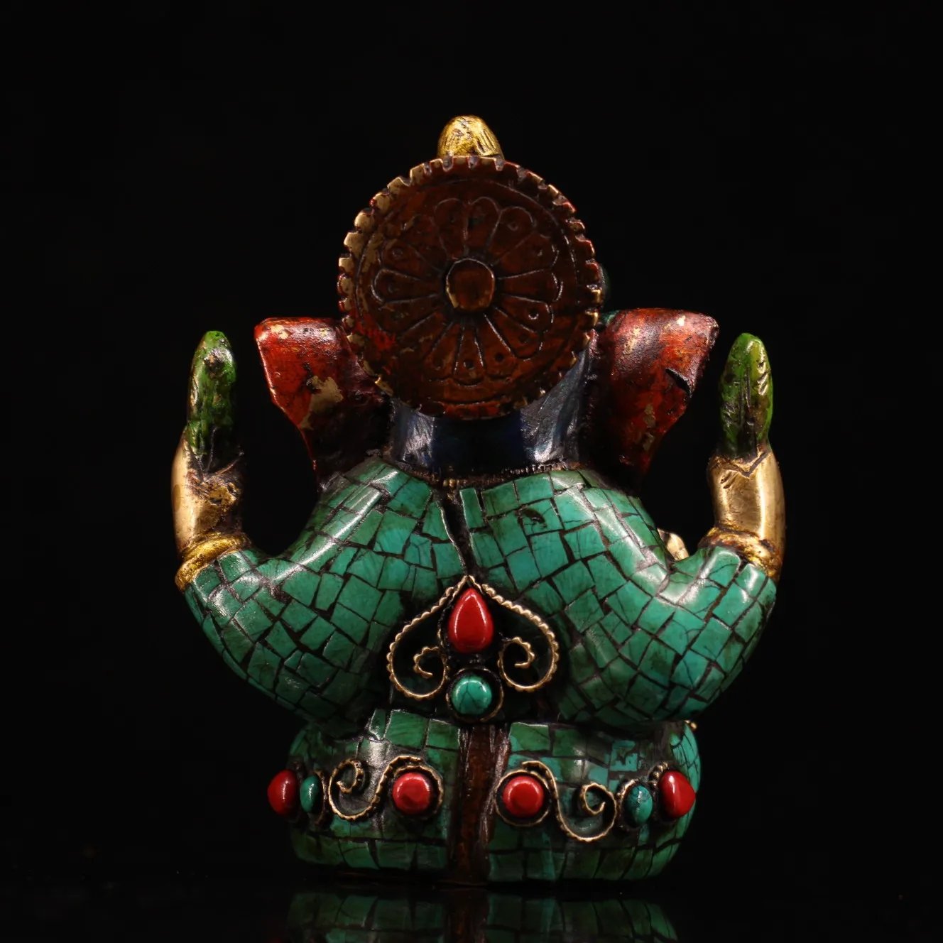 Home Decor 5" Tibet Buddhism Old Bronze Gem Painted Elephant Trunk God of Wealth Sitting Buddha Obstacle god statue
Home Decor 5" Tibet Buddhism Old Bronze Gem Painted Elephant Trunk God of Wealth Sitting Buddha Obstacle god statue