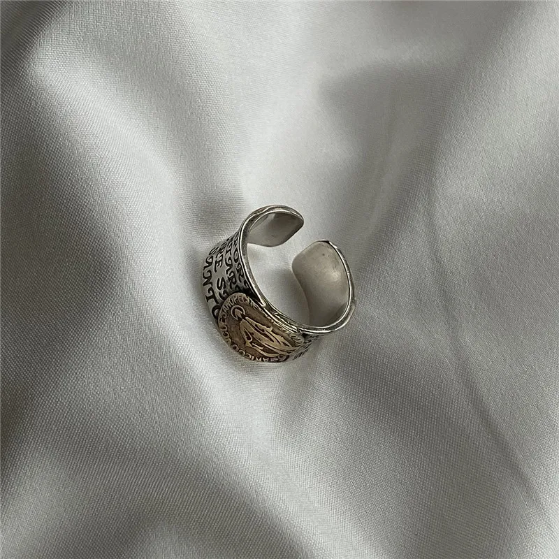 POFUNUO Real 925 Sterling Silver Women Cold Wind Niche Chic Rings Female European Style Vintage Distressed The Virgin Mary Rings
POFUNUO Real 925 Sterling Silver Women Cold Wind Niche Chic Rings Female European Style Vintage Distressed The Virgin Mary Rings