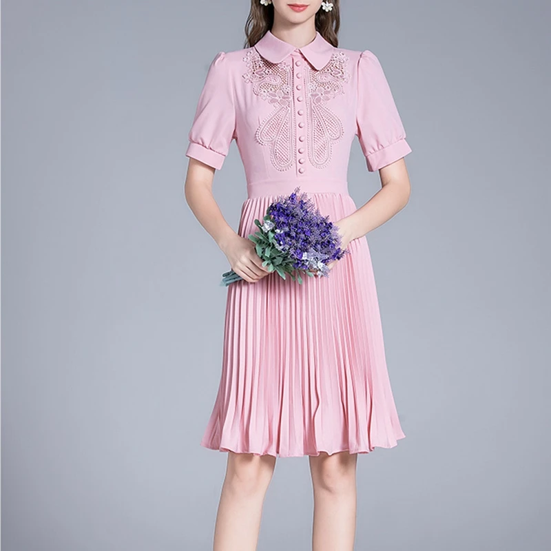 Fashion Hollow Out Lace Patchwork Party Dress 2021 Women SweetSummer Elegant Office High Quality Dresses
Fashion Hollow Out Lace Patchwork Party Dress 2021 Women SweetSummer Elegant Office High Quality Dresses