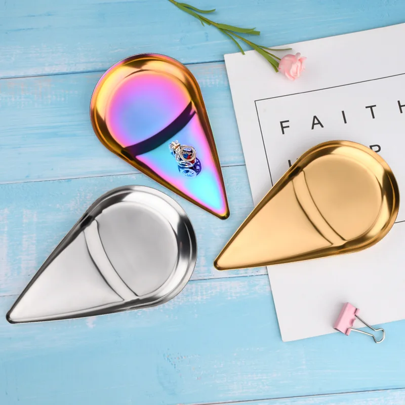 Stainless Steel Storage Tray Water Drop Shape Desktop Receive Dish Jewelry Display Plate Home Kitchen Tools Cosmetic Organizer
Stainless Steel Storage Tray Water Drop Shape Desktop Receive Dish Jewelry Display Plate Home Kitchen Tools Cosmetic Organizer