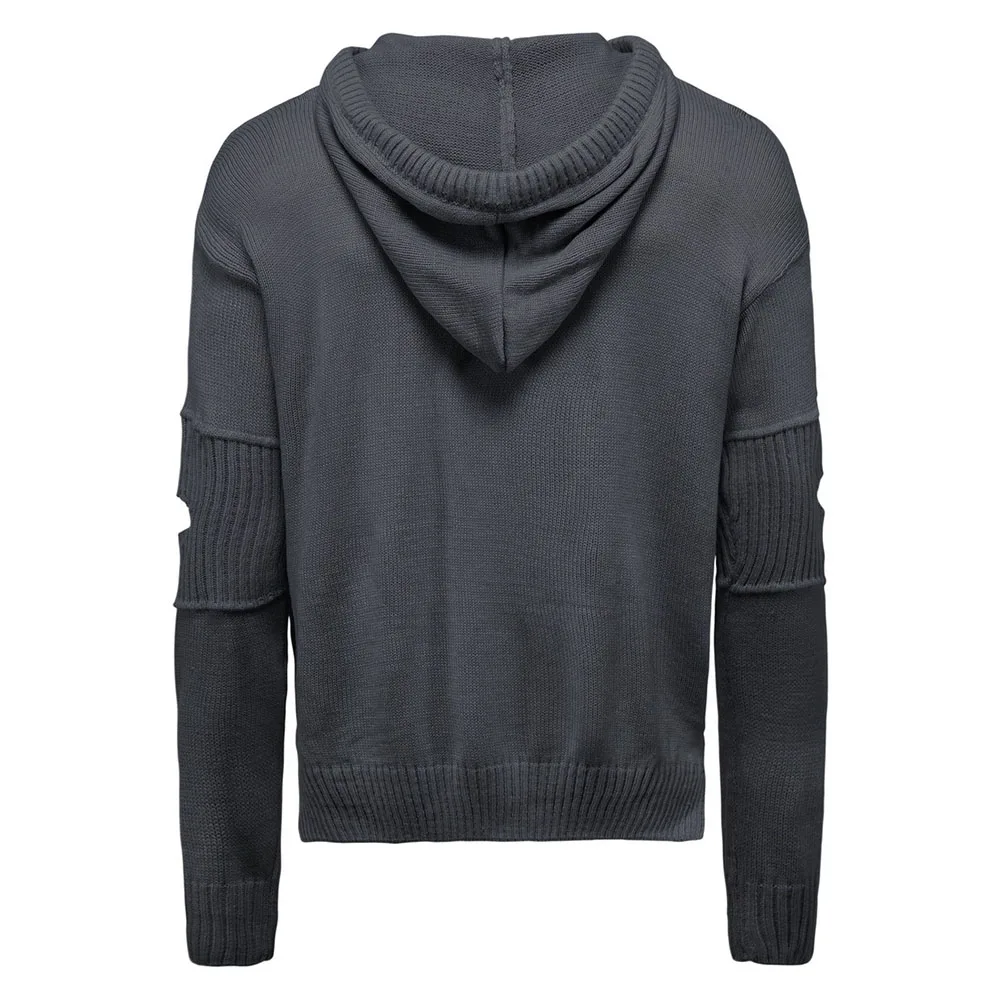 Harajuku Fall Winter Hoodies Men Pullover Tops Gothic Streetwear Knitted Hoodies Hollow Long Sleeve Streetwear Casual Black Gray
Harajuku Fall Winter Hoodies Men Pullover Tops Gothic Streetwear Knitted Hoodies Hollow Long Sleeve Streetwear Casual Black Gray