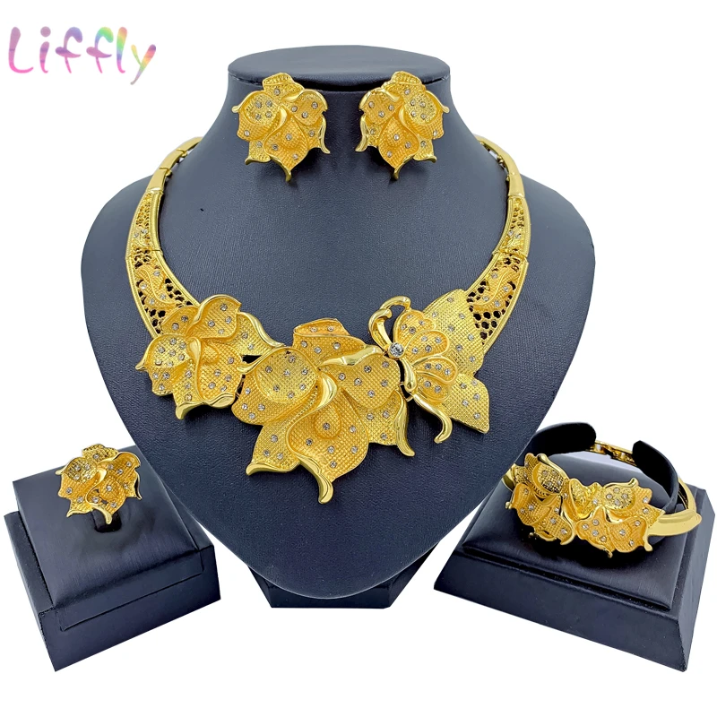 В африканском стиле элегантные женские вечерние цветочное колье, ожерелье, браслет, серьги, кольца с украшением в виде кристаллов Свадебные... 
В африканском стиле элегантные женские вечерние цветочное колье, ожерелье, браслет, серьги, кольца с украшением в виде кристаллов Свадебные...