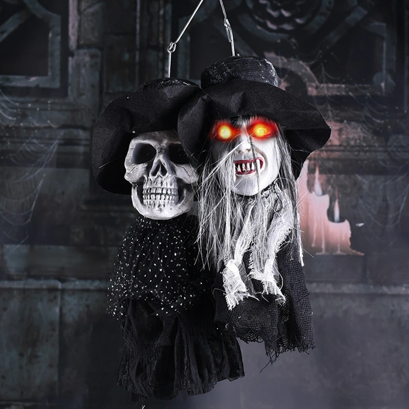Halloween Ghost Head Bride and Groom Ghost Festival Horror Theme Scary Props Hanging Head Electric Voice Control Props
Halloween Ghost Head Bride and Groom Ghost Festival Horror Theme Scary Props Hanging Head Electric Voice Control Props