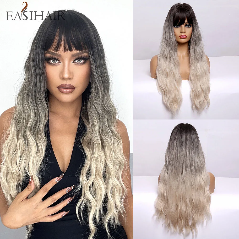 EASIHAIR Long Dark Brown Light Blonde Ombre Synthetic Wigs for Women Hair Wigs with Bangs Daily Wigs Heat Resistant Cosplay
EASIHAIR Long Dark Brown Light Blonde Ombre Synthetic Wigs for Women Hair Wigs with Bangs Daily Wigs Heat Resistant Cosplay