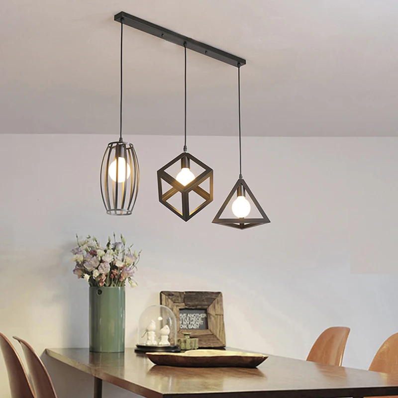 Black retro industrial iron 3 heads pendant lights E27 LED can design own lamps for kitchen living room bedroom aisle restaurant
Black retro industrial iron 3 heads pendant lights E27 LED can design own lamps for kitchen living room bedroom aisle restaurant