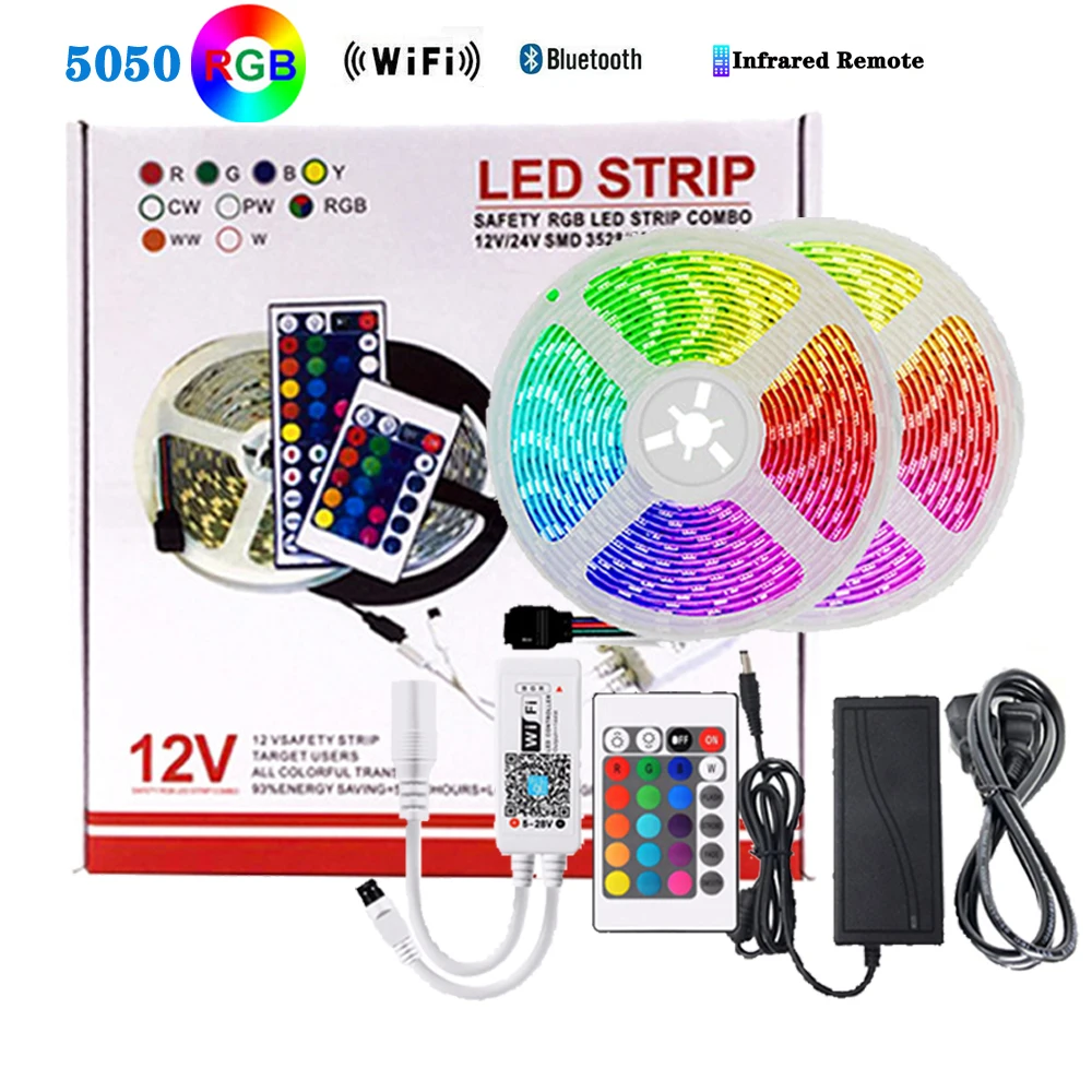LED Strip Light ,RGB 5050/SMD2835, Flexible Ribbon, DIY Led Light Strip RGB Tape Diode DC 12V Phone app bluetooth
LED Strip Light ,RGB 5050/SMD2835, Flexible Ribbon, DIY Led Light Strip RGB Tape Diode DC 12V Phone app bluetooth