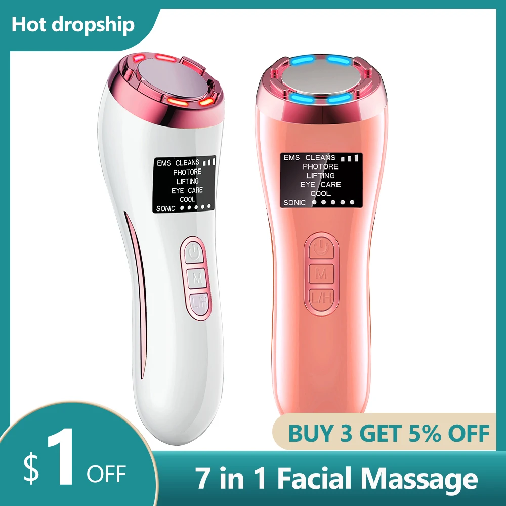 7 in 1 EMS LED Photon Therapy Sonic Vibration Wrinkle Remover Hot Cool Treatment Anti Aging Skin Cleansing Rejuvenation Machine
7 in 1 EMS LED Photon Therapy Sonic Vibration Wrinkle Remover Hot Cool Treatment Anti Aging Skin Cleansing Rejuvenation Machine