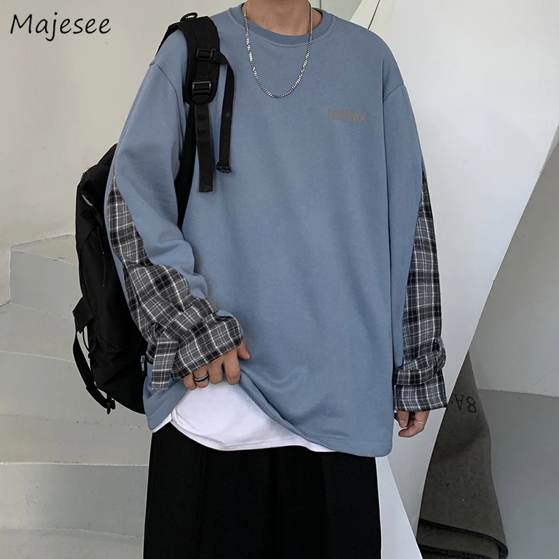 Men No Hat Hoodies Loose O-neck Patchwork Spring Autumn Casual All-match Outwear Male Streetwear Fake Two Pieces Korean Chic New
Men No Hat Hoodies Loose O-neck Patchwork Spring Autumn Casual All-match Outwear Male Streetwear Fake Two Pieces Korean Chic New