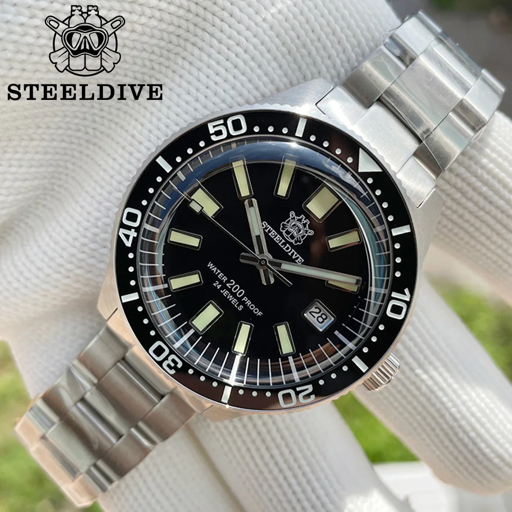 Мужские Водонепроницаемые механические часы STEELDIVE 62MAS Diver часы с сапфировым стеклом NH35 с автоматической подсветкой даты и керамическим коль...
Мужские Водонепроницаемые механические часы STEELDIVE 62MAS Diver часы с сапфировым стеклом NH35 с автоматической подсветкой даты и керамическим коль...