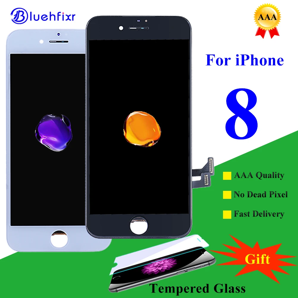 Сменный ЖК-дисплей Bluehfixr AAA для iphone 8 8P, ЖК-дисплей с 3D сенсорным экраном в сборе, без битых пикселей
Сменный ЖК-дисплей Bluehfixr AAA для iphone 8 8P, ЖК-дисплей с 3D сенсорным экраном в сборе, без битых пикселей